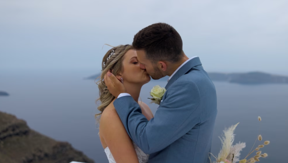 Destination Wedding in Santorini Greece \ trash the dress photoshoot